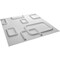 Ekena Millwork Oslo EnduraWall Decorative 3D Wall Panel, White, 11 7/8"W x 11 7/8"H WP12X12OSWH - alternate 6